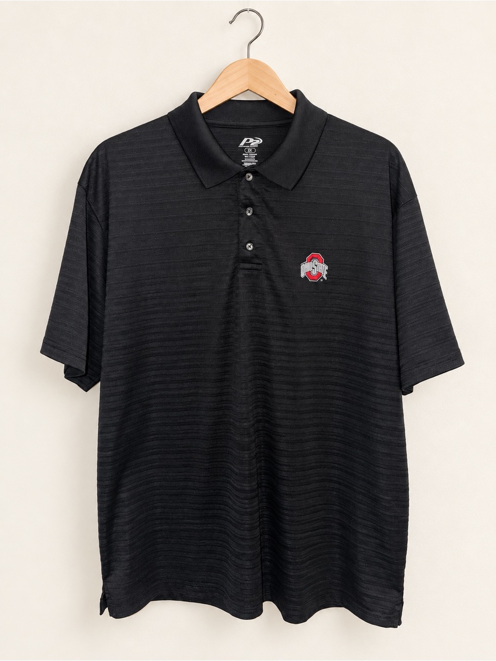 P2 by Pro Player Ohio State Buckeyes Black Polo Men’s XL